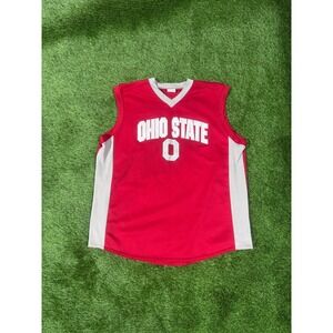 80s Ohio State Buckeyes Basketball Jersey Red Number 0 Mens XL Athletic